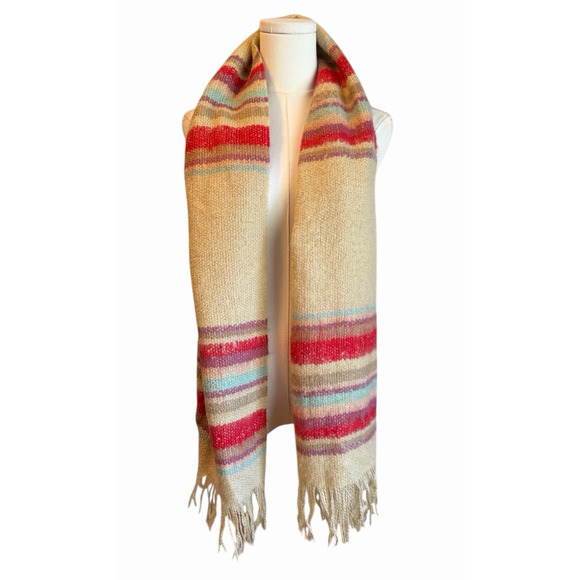 Lauren Ralph Lauren Accessories - Lauren Ralph Lauren Knit Scarf Wrap Stripped Minimalist Preppy Heritage Outdoors